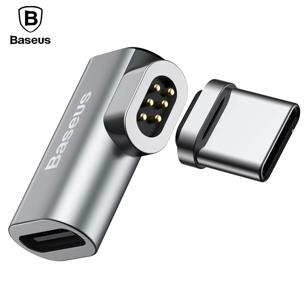 Baseus Adapter Kabel Charger Magnetic Usb Type C Elbow L Shape