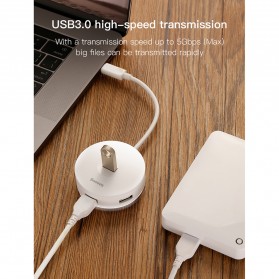 Baseus USB Hub USB Type C to 3 x USB 2.0 + 1 x USB 3.0 - CAHUB-G01 - Black - 8
