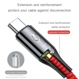 Baseus Kabel Charger USB Type C Intelligent Power Off 3A 1 Meter - CATCD-01 - Black - 4
