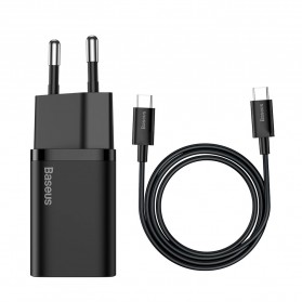 Baseus Super Si 1C Charger USB Type C PD QC4.0 20W - TZCCSUP-B01 - Black