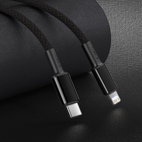 Baseus Kabel Charger USB Type C to Lightning PD 20W 1 Meter - CATLGD-01 - Black - 5