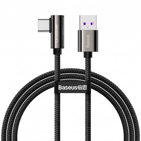 Baseus Legend Series Kabel Charger USB Type C L Shape 66W 1 Meter - CATCS-B01 - Black
