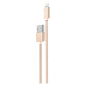 Hoco X2 Lightning Braided Cable for iPhone/iPad - Golden - 1