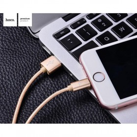 Hoco X2 Lightning Braided Cable for iPhone/iPad - Golden - 4