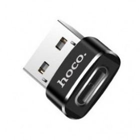 HOCO UA6 USB Type A to USB Type C Adapter Converter - Black