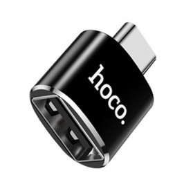 HOCO UA5 USB Type C to USB Type A OTG Adapter Converter - Black