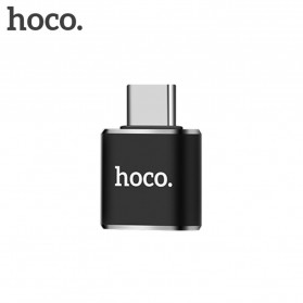 HOCO UA5 USB Type C to USB Type A OTG Adapter Converter - Black - 3
