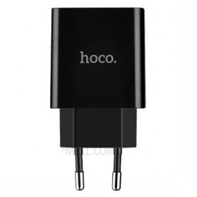 HOCO Charger USB 2 Port 2.2A with LED Display - C25A - Black - 2