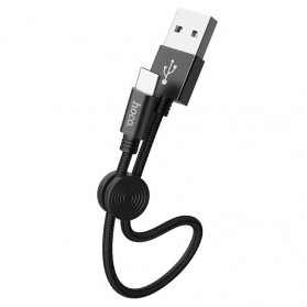 Jual Kabel Komputer / Laptop Audio, Video, USB, Power, Converter, Dan Jaringan - HOCO Premium Kabel Charger USB Type C 3A 25cm - X35 - Black