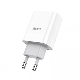 Hoco Charger USB Type C PD QC3.0 2 Port 20W - C80A - White - 3
