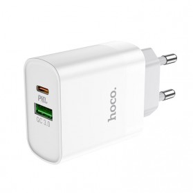 Hoco Charger USB Type C PD QC3.0 2 Port 20W - C80A - White - 4