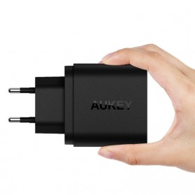 Aukey Charger USB 2 Port EU Plug 36W dengan QC 2.0 & AIPower - PA-T7 - Black - 5