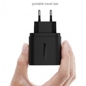Aukey Charger USB 1 Port EU Plug 18W with QC 2.0 & AIPower - PA-U28 - Black - 2
