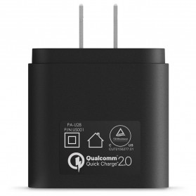Aukey Charger USB 1 Port EU Plug 18W with QC 2.0 & AIPower - PA-U28 - Black - 4
