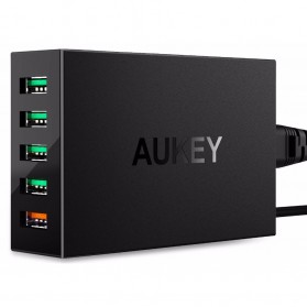 Aukey Charger USB 5 Port QC 3.0 & AiPower - PA-T15 - Black - 1