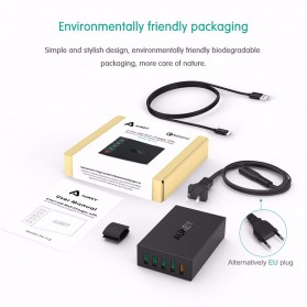 Aukey Charger USB 5 Port QC 3.0 & AiPower - PA-T15 - Black - 9
