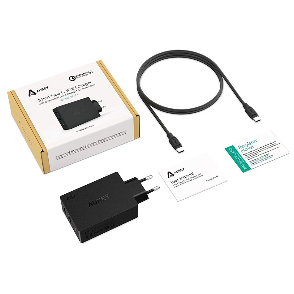 Aukey Charger Usb 2 Port Eu Plug 36w Dengan Qc 20 Aipower Pa T7 T16 Qualcomm