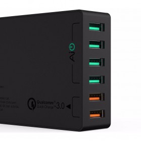 Aukey Charger USB 6 Port 60W 2.4A QC3.0 & AiPower - PA-T11 - Black - 2