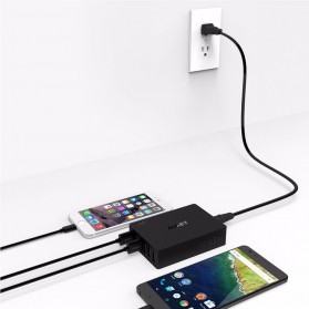 Aukey Charger USB 6 Port 60W 2.4A QC3.0 & AiPower - PA-T11 - Black - 6