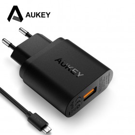 Aukey Wall Charger USB QuickCharge 3.0 EU Plug - PA-T9 - Black - 1