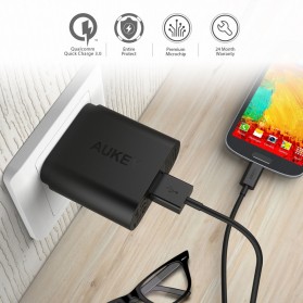 Aukey Wall Charger USB QuickCharge 3.0 EU Plug - PA-T9 - Black - 6