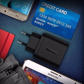 Aukey Wall Charger USB QuickCharge 3.0 EU Plug - PA-T9 - Black - 7