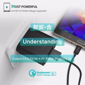 Aukey Wall Charger USB QuickCharge 3.0 EU Plug - PA-T9 - Black - 8