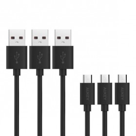 Aukey Kabel Charger Micro USB 1.2m 3PCS - CB-D10 - Black - 1