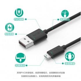 Aukey Kabel Charger Micro USB 1.2m 3PCS - CB-D10 - Black - 2
