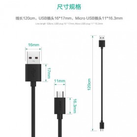 Aukey Kabel Charger Micro USB 1.2m 3PCS - CB-D10 - Black - 4
