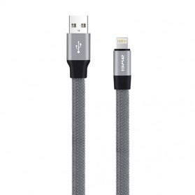 AWEI Kabel Charger Lightning Braided Noodle 1m - CL-11 - Gray