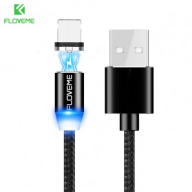 Laptop / Notebook - Floveme Kabel Charger Magnetic USB Type C 1 Meter - D4192 - Black