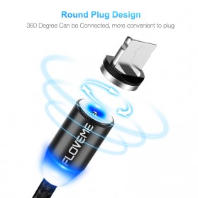 Floveme Kabel Charger Magnetic USB Type C 1 Meter - D41922 - Black - 5