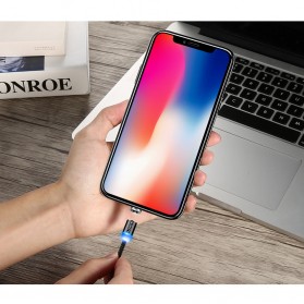 Floveme Kabel Charger Magnetic USB Type C 1 Meter - D41922 - Black - 10