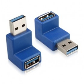 Robotsky Konverter L Shape USB 3.0 Type A Male ke A Female - RB57 - Blue