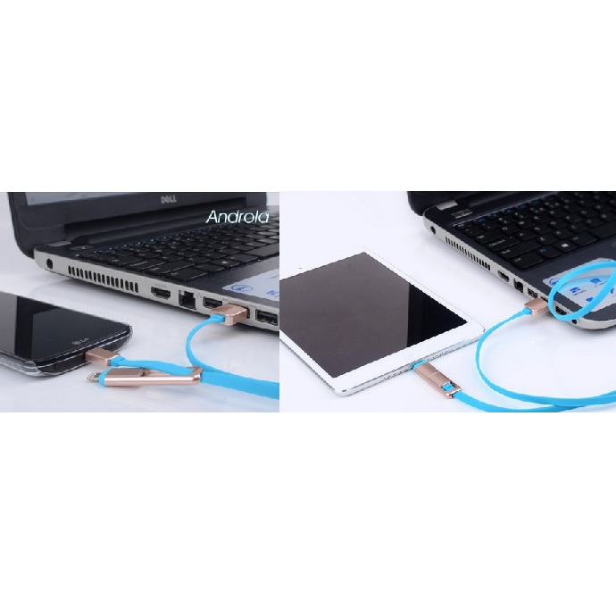 kabel usb duo 2 in 1 lightning micro usb split back kabel usb duo 2 in 1 lightning micro usb split back