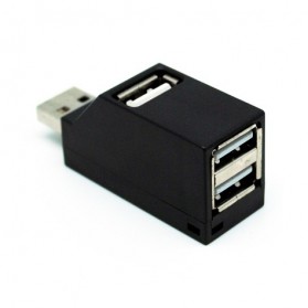 Unitek Mini Super Speed USB 2.0 Hub 3 Ports - Y-2153 - Black