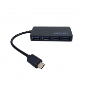 USB Type C to USB 3.0 Hub Adaptor 4 Port - UH-103C - Black