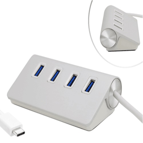 Metal Usb Type C To Usb 3 0 Hub Adapter 4 Port White Jakartanotebook Com