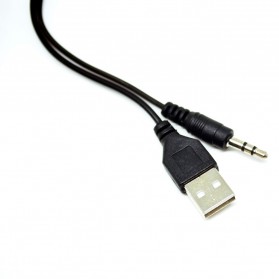 Kabel Splitter Micro USB ke AUX 3.5mm + USB Male - V835 - Black - 4