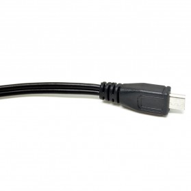 Kabel Splitter Micro USB ke AUX 3.5 mm + USB Male - V835 - Black - 5