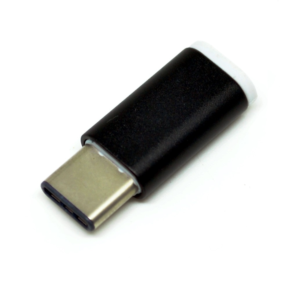 Adapter Konverter Micro USB ke USB 3.1 Type C Aluminium - Black - 1