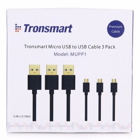 Tronsmart Kabel Micro USB Fast Charging 1 Meter 3PCS - Black - 1