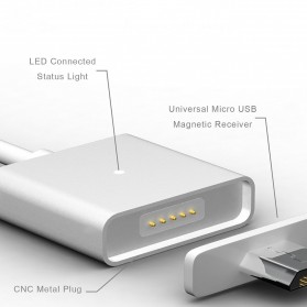 Kabel Micro USB Magnetic - Silver - 5