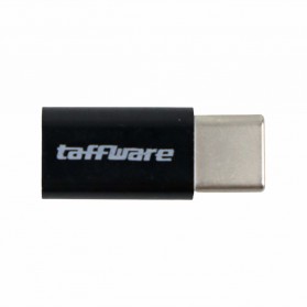 Taffware Plastic Fitting Micro USB to USB 3.1 Type C Adaptor Converter - US173 - Black - 1