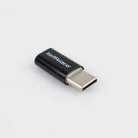 Taffware Plastic Fitting Micro USB to USB 3.1 Type C Adaptor Converter - US173 - Black - 3
