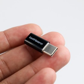 Taffware Plastic Fitting Micro USB to USB 3.1 Type C Adaptor Converter - US173 - Black - 4