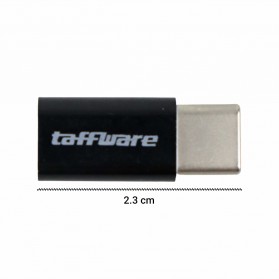 Taffware Plastic Fitting Micro USB to USB 3.1 Type C Adaptor Converter - US173 - Black - 5
