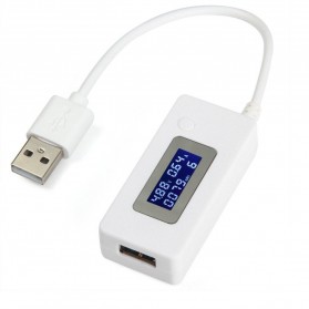 KCX Kabel USB Tester Voltase & Ampere Power Bank - KCX-017 - White