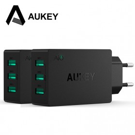 Aukey Charger USB 3 Port EU Plug - PA-U35 - Black - 1